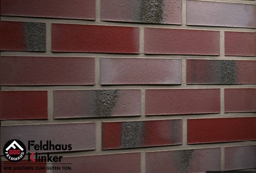 Фасадная плитка ручной формовки Feldhaus Klinker R563 carbona ardor rutila, 240*71*14 мм